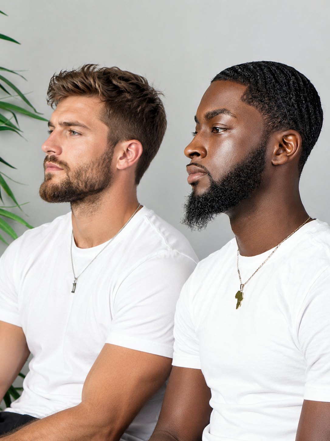 Deux hommes avec une belle barbe